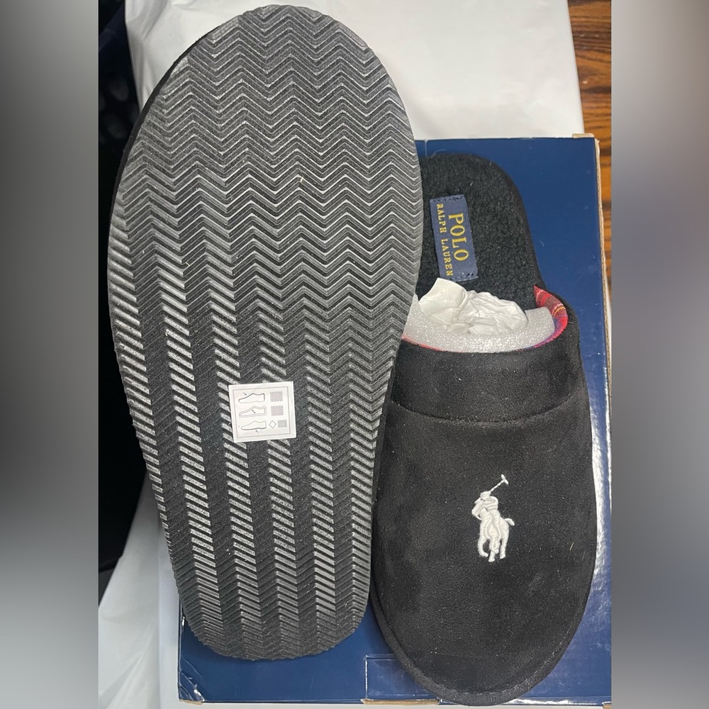 Ralph Lauren Black Suede Men's Slip-Ons - Picture 2 of 3
